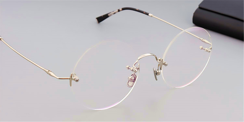 Round Glasses for Men, Steve Jobs Glasses, Silver 