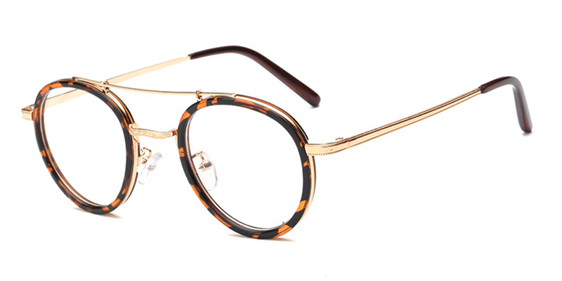 Tortoise Round Acetate Wrapped Aviator