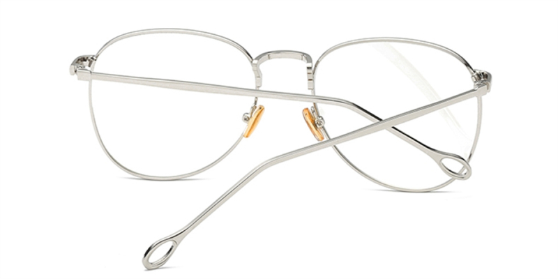 Computer glasses blue light, Silver Alloy Frame-b