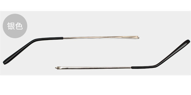 Metal eyeglass replacement temple arms, Silver