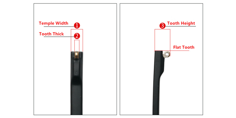 Eyeglasses temple for glasses arm replacement