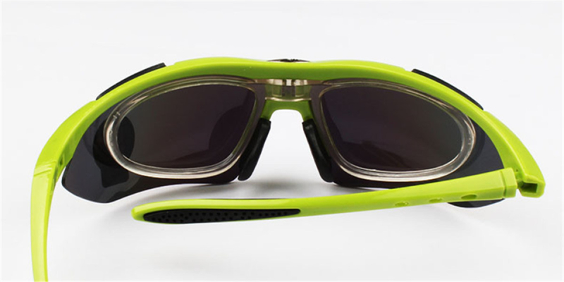 Safety Prescription Glasses  for Cycling green-back