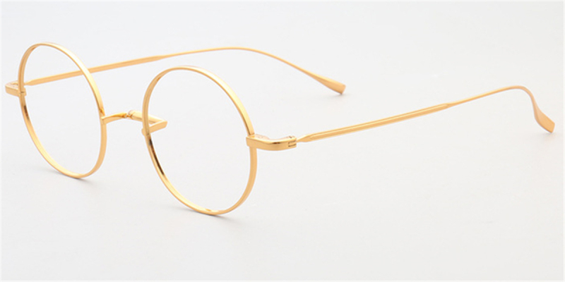 Titanium Saddle Bridge Eyeglasses for Men and Women, Gandhi Style