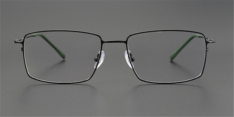 Colorful Screwless Hinge Eyeglasses for Men-Black