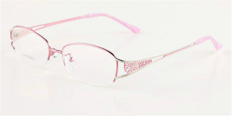 Semi rimless prescription glasses with wide temples