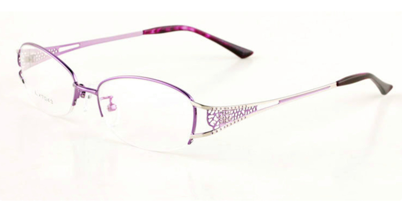Semi rimless prescription glasses with wide temples
