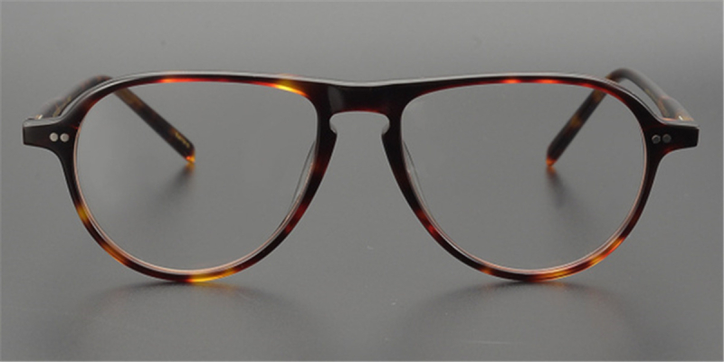 Single Bridge Aviator Clear Glasses | Clear Glasses Trend Continues 2023-Tortoise
