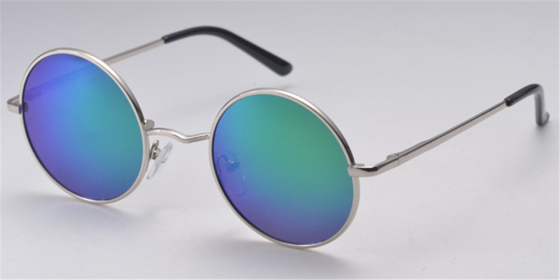Discount round glasses for men, Retro Silver-l