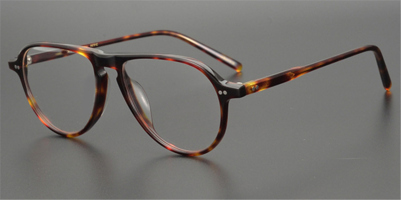 Single Bridge Aviator Clear Glasses | Clear Glasses Trend Continues 2023-Tortoise