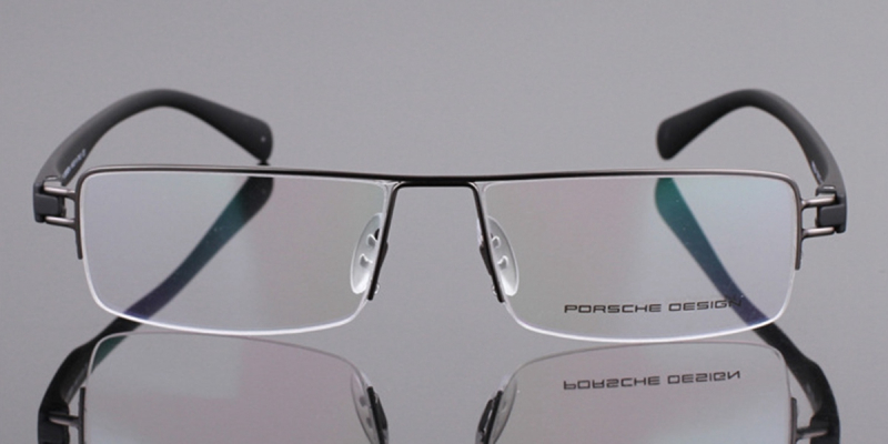 Sleek and Stylish Designs of Semi-rimless Titanium Glasses, Blending Durability with Fashion-Gun