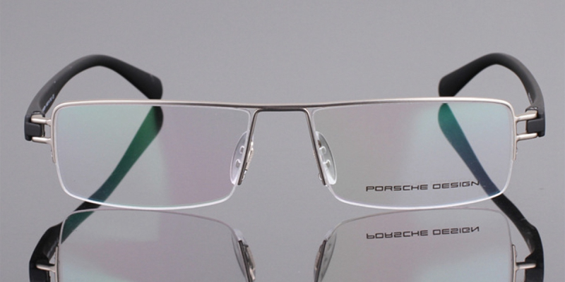 Sleek and Stylish Designs of Semi-rimless Titanium Glasses, Blending Durability with Fashion-Silver
