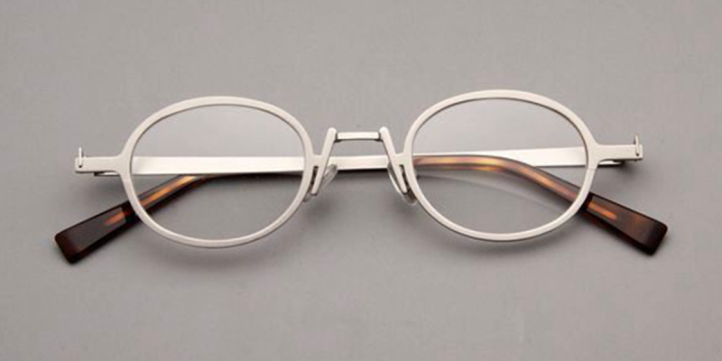 Small Oval Alloy High Prescription Glasses Frames |Hide Your Strong Power-Silver