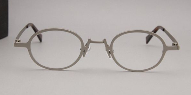 Small Oval Alloy High Prescription Glasses Frames |Hide Your Strong Power-Silver