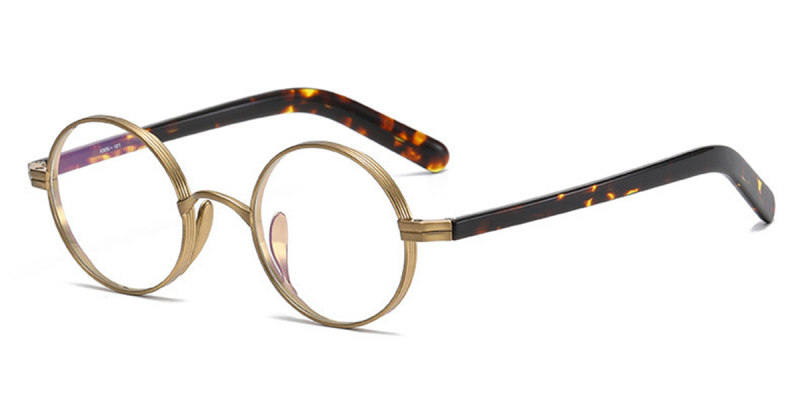 Small Round Titanium High Prescription Glasses Frames - Japanese Style