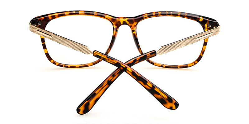 Tortoise rectangle glasses for round face