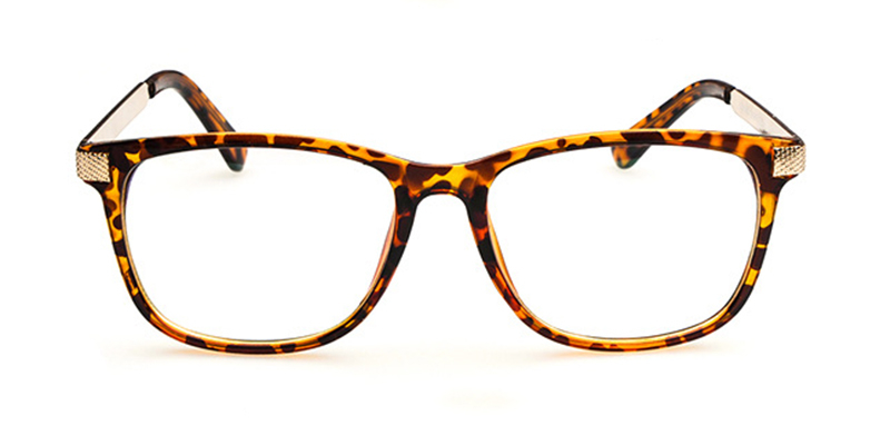 Tortoise rectangle glasses for round face