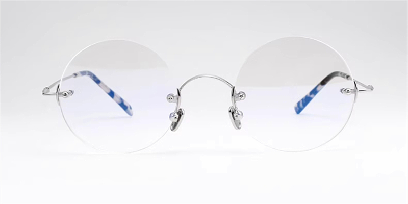 Round Glasses for Men,  Steve Jobs Glasses, Gun Gray-Silver