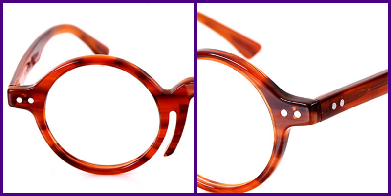 Super Small Acetate Round Clear Glasses 