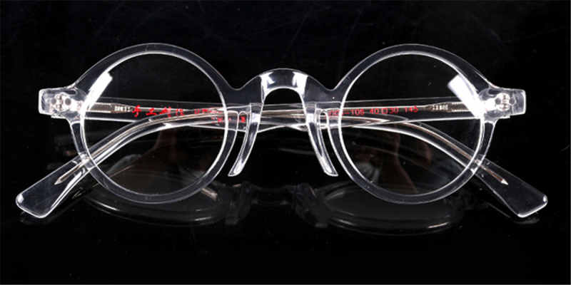 Super Small Acetate Round Clear Glasses 