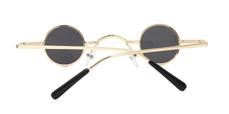 Super Small Round Sunglasses for Men, Gray Lenses
