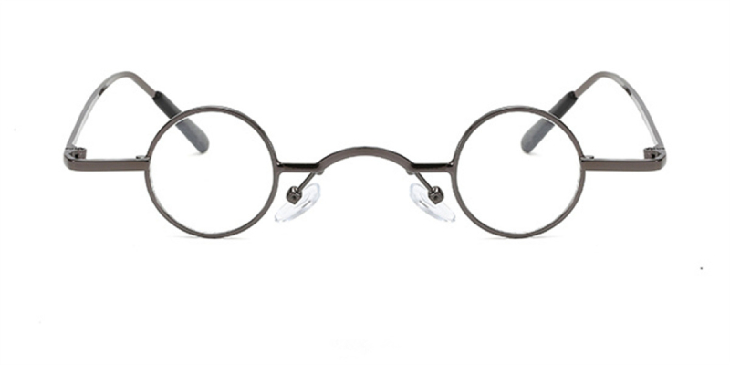 Best Super Small Round Glasses for Men, Gun Gray