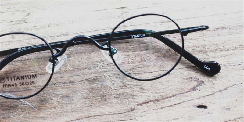 Super Small Titanium High Prescription Glasses Frames-Black