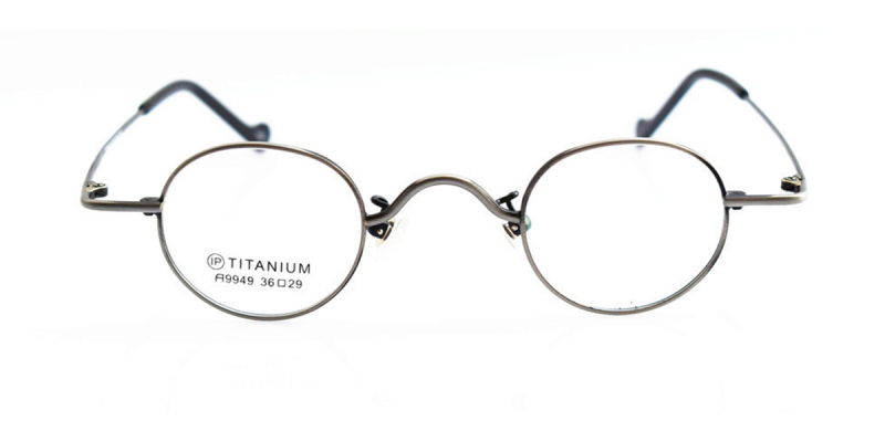 Super Small Titanium High Prescription Glasses Frames-Gun