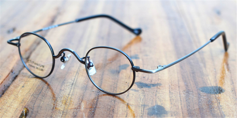 Super Small Titanium High Prescription Glasses Frames-Gun