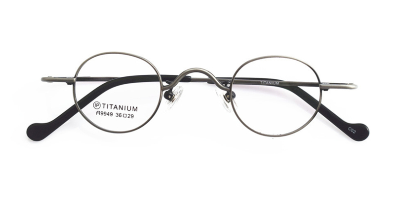 Super Small Titanium High Prescription Glasses Frames-Gun