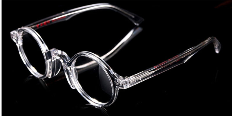 Super Small Acetate Round Clear Glasses 