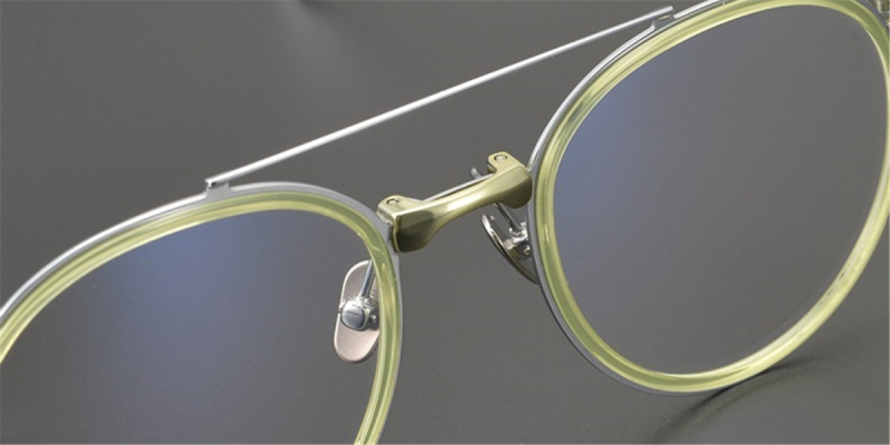 Round Pure Titanium Aviator Glasses, Clear Glasses | Clear Glasses Trend