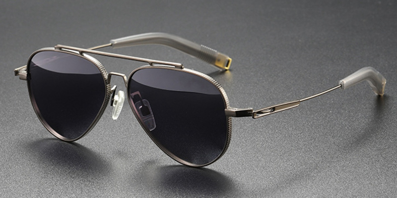 Titanium Aviator Polarized Sunglasses 