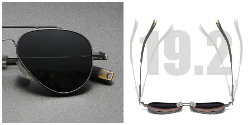 Titanium Aviator Sunglasses Polarized Lenses | For High Prescription