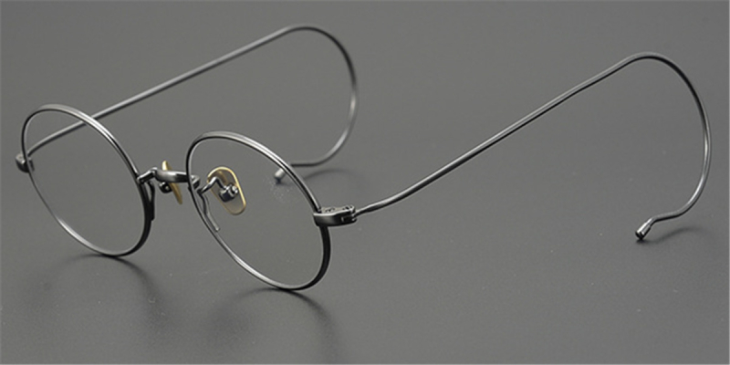 Titanium Cable Temples Glasses for Men and Women-Gun
