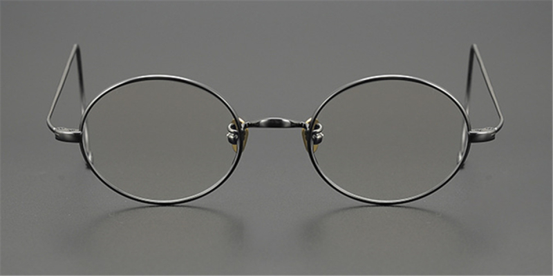 Titanium Cable Temples Glasses for Men and Women-Gun