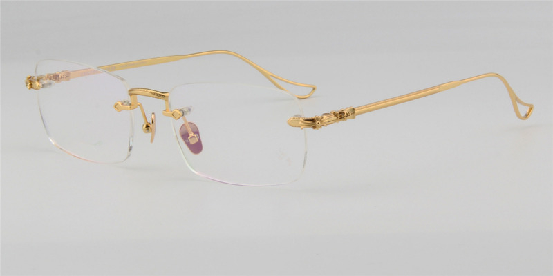 Titanium Rimless Glasses with Rosewood Temple | Limited Titanium Rimless Glasses with Rosewood Temple | Limited