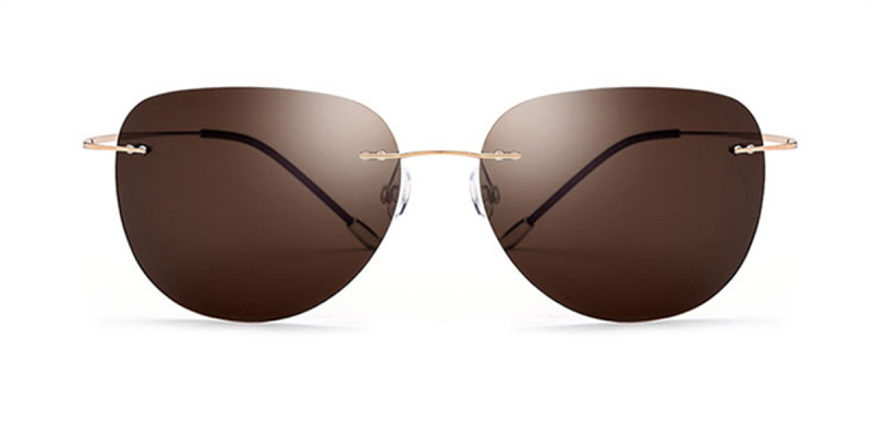Titanium Rimless Sunglasses, Prescription Sunglasses