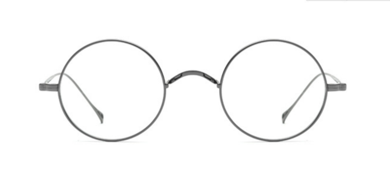 Oval Pure Titanium Saddle Bridge Eyeglasses- Gandhi Style-Gun