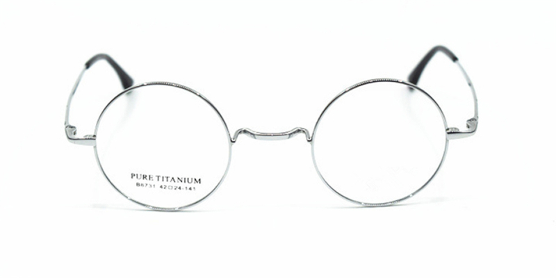 Titanium Saddle bridge eyeglasses, Gandhi Style, Without Nose Pads