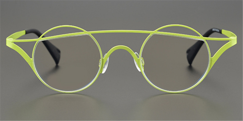 Pure Colorful Titanium Womens Eyeglasses Frames | Cat Eye Aviator Unique Design-Yellow