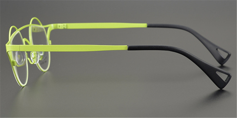 Pure Colorful Titanium Womens Eyeglasses Frames | Cat Eye Aviator Unique Design-Yellow