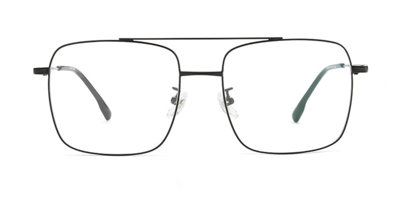 Square Pure Titanium Aviator Glasses | Designed for Oblong Face