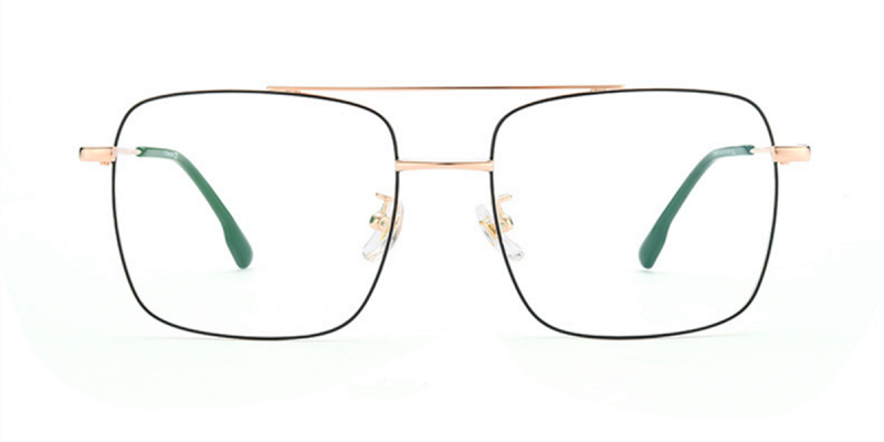 Square Pure Titanium Aviator Glasses | Designed for Oblong Face