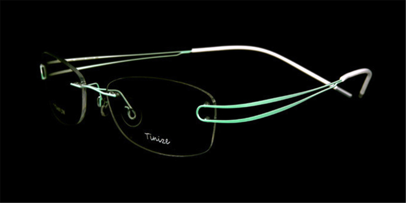 Rimless Glasses  with Thin Purple-Twin Temple