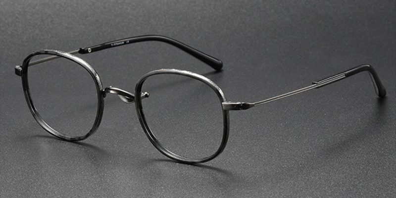 Tortoise Saddle Bridge Titanium Frames for High Prescriptions-Gray