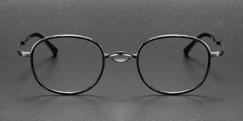 Tortoise Saddle Bridge Titanium Frames for High Prescriptions-Gray