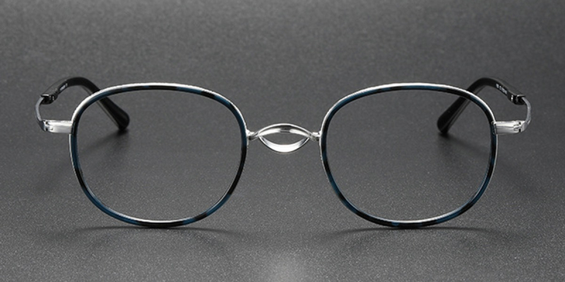 Tortoise Saddle Bridge Titanium Frames for High Prescriptions-Blue