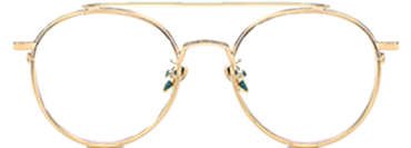 Hipster Frames of Golden Avaitor Glasses