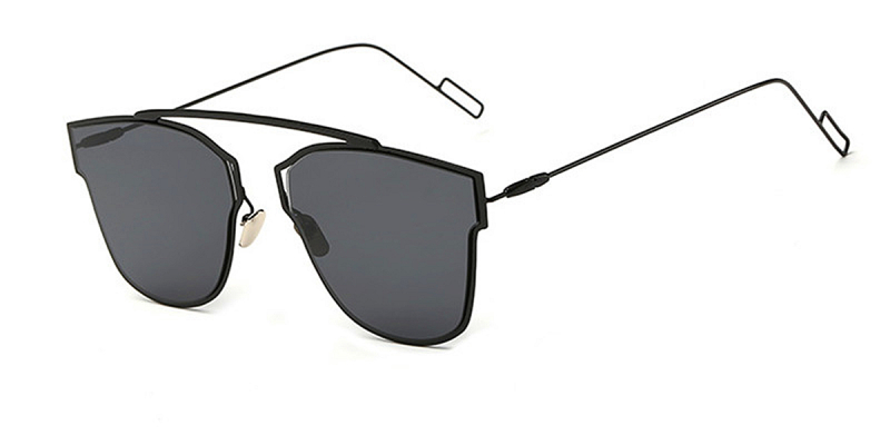 Prescription Flash Lens Sunglasses Black Aviator Frames