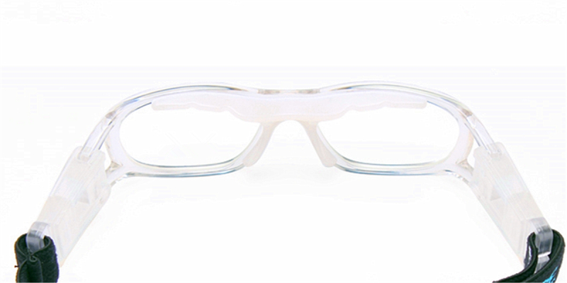 White Clear Acetate Prescription Safety Glasses for Football-back